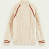 White Sweater With Orange Designs Back