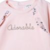 Adorable Embordered Pink Sweatshirt Close Up