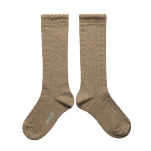 Collégien Juliette Pointelle and Hemstitch Knee-High Socks