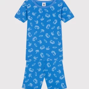 Petit Bateau SS Surfboard Print Top and Shorts Loungewear Set