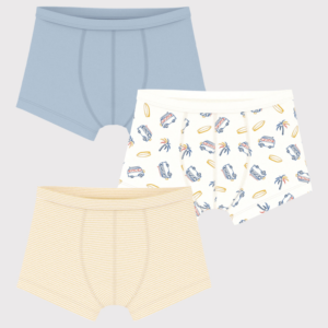 Petit Bateau 3 Pack Solid Stripe Surfboard Boxers