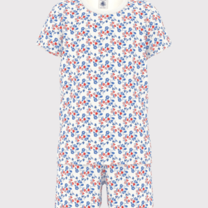 Petit Bateau SS Floral Top and Shorts Loungewear Set
