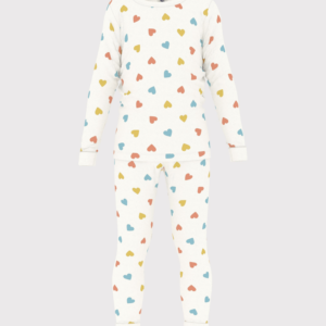 Petit Bateau LS Heart Printed Top and Pants Loungewear Set