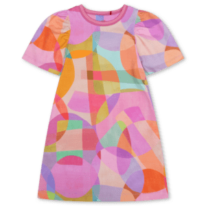 Oilily DUCKY Organic Cotton SS Allover Abstract Shapes Dress