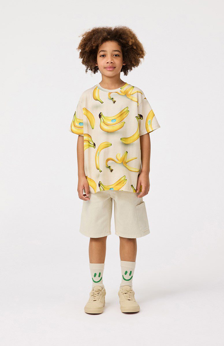 Molo Riley Bananas Organic Cotton Knit T-Shirt - Image 4