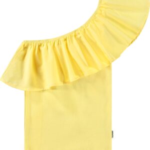 Molo Rebecca Sunbright One-Shoulder Top with Poplin Ruffle