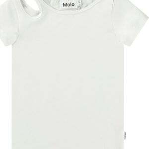 Molo Raja Crisp White Organic Cotton Knit Top