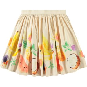 Molo Bonnie Dancing Fruits Organic Cotton Woven Skirt