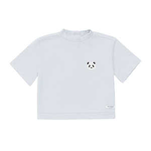 Donsje Jarne Iced Blue Embroidered Panda T-Shirt