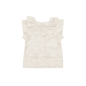 Donsje Miesi Warm White Flowers Embroidered Blouse