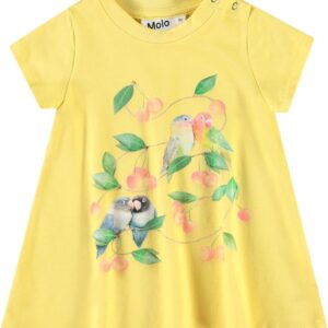 Molo Cosimo Love Birds Infant Knit Organic Cotton Dress