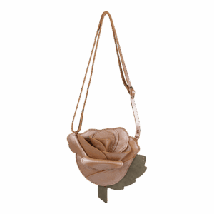 Donsje Filoe Clay Metallic Leather Rose Purse
