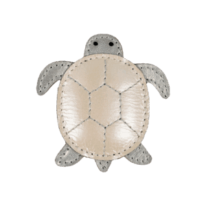 Donsje Gurt Shimmer Turtle Metallic Leather Hairclip