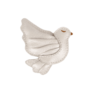 Donsje Filoe Off White Metallic Leather Dove Clip