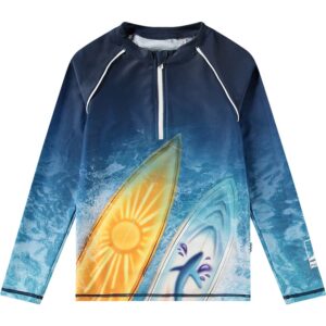 Molo Noble Surf Art Blue Chill LS Rashguard Top